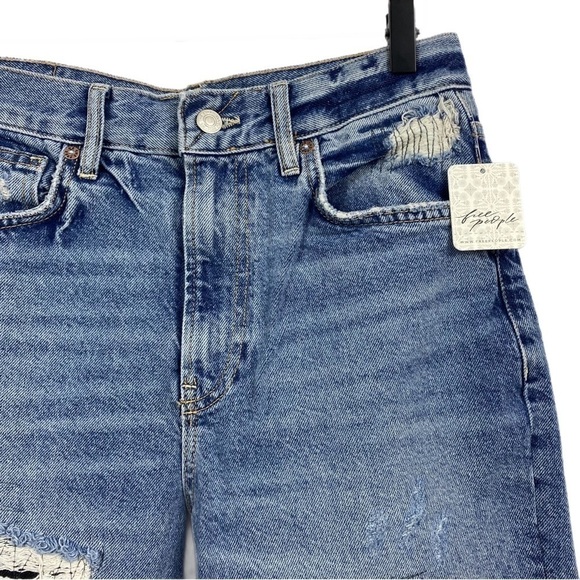 Nwt | Free People We the Free McCoy Destroyed Straight Leg Jeans Size 27 - Picture 5 of 10